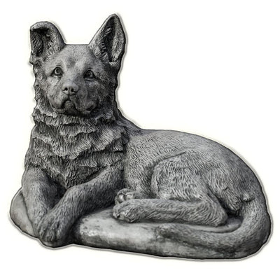 Shepherd Pup Cast Stone Garden Dog Statue
