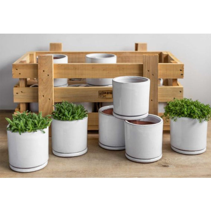 Small Cylinder Planter Crate Set of 16 in White