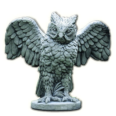 Soaring Owl Cast Stone Garden Statue