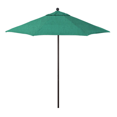 California Umbrella 9' Venture Series Patio Umbrella With Bronze Aluminum Pole Fiberglass Ribs Push Lift With Sunbrella Fabric