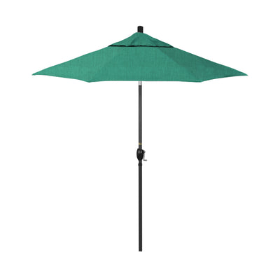 California Umbrella 7.5' Pacific Trail Series Patio Umbrella With Stone Black Aluminum Pole Aluminum Ribs Push Button Tilt Crank Lift With Sunbrella Fabric