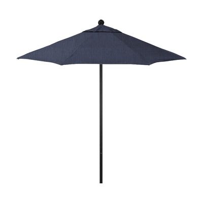 California Umbrella 9' Venture Series Patio Umbrella with Black Aluminum Pole Fiberglass Ribs Push Lift With Sunbrella Fabric