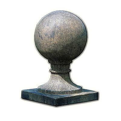 Sphere Square Base Small Cast Stone Garden Statue