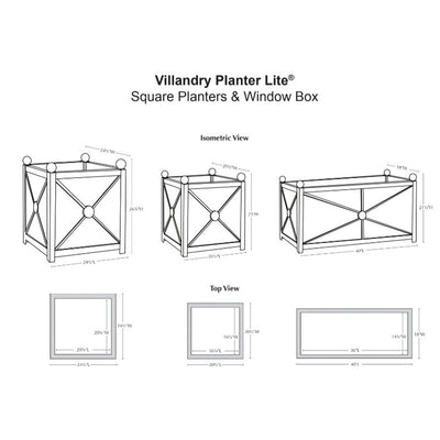 Square Villandry Planter Lite - Medium