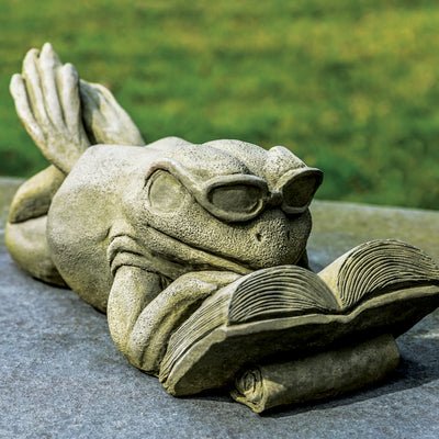 Summer School Cast Stone Garden Statue | Frog Statue