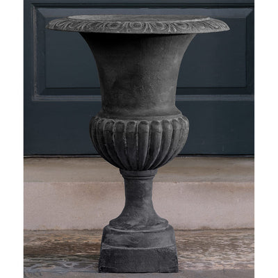 Tall Wickford Iron Urn Planter in Lead