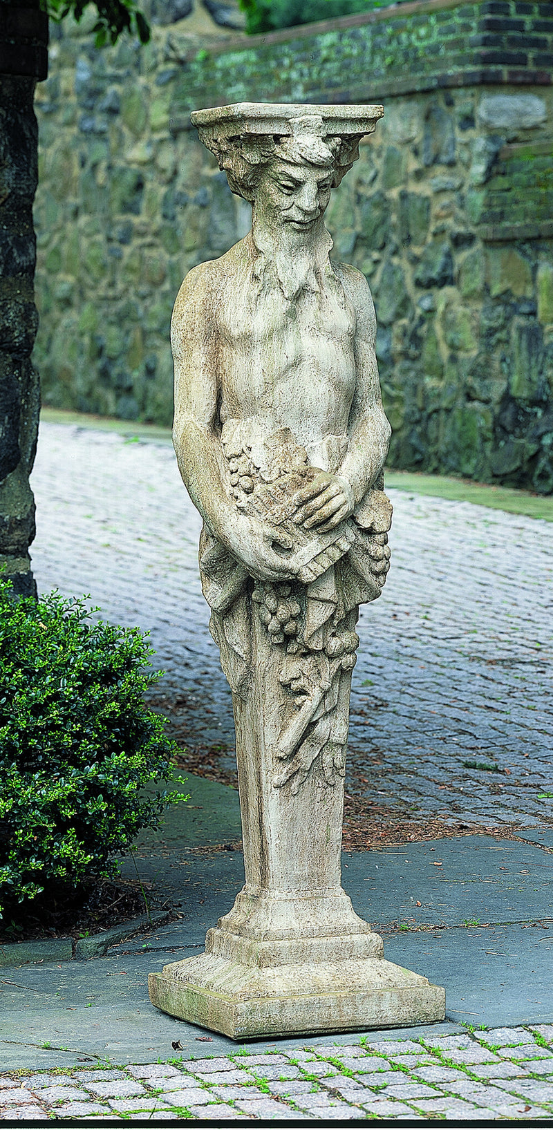 Tall Satyr Cast Stone Garden Statue