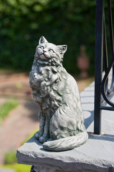 Tanner Cast Stone Garden Statue | Cat Statue