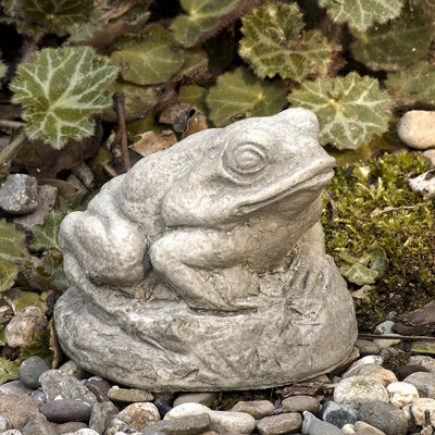 Tiny Frog Cast Stone Garden Statue