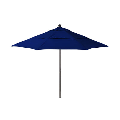 California Umbrella 11' Venture Series Patio Umbrella With Bronze Aluminum Pole Fiberglass Ribs Pulley Lift With Sunbrella Fabric