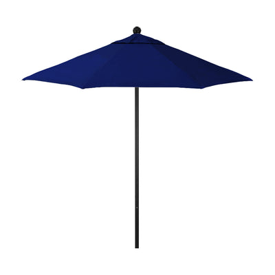 California Umbrella 9' Venture Series Patio Umbrella with Black Aluminum Pole Fiberglass Ribs Push Lift With Sunbrella Fabric