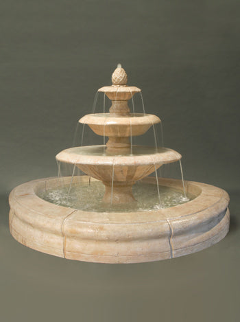 Venetian Outdoor Fountain with Fiore Pond | Large Fountain