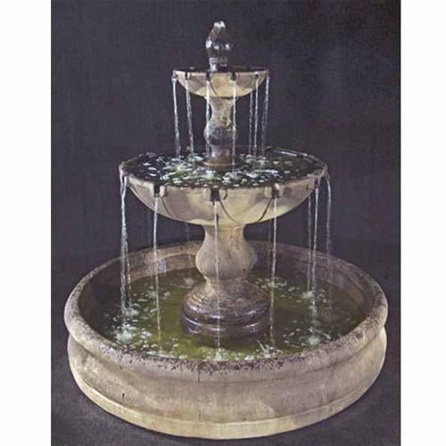 Vicenza Tiered Outdoor Fountain with Basin