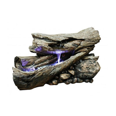 Rainforest Waterfall Logs with LED lights