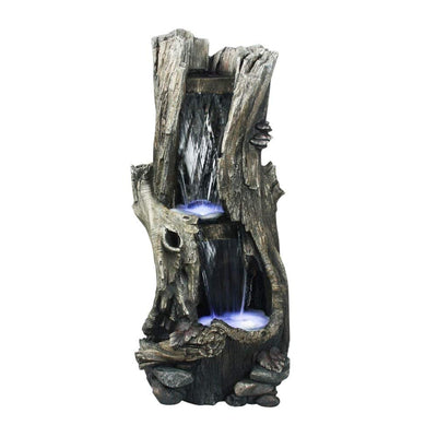 RainForest Waterfall Tree Trunk with LED lights