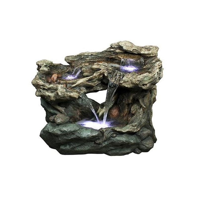 30" 3-Tier Rainforest Cascading Fountain with LED Lights
