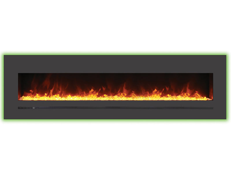 Sierra Flame 72" Linear Electric Fireplace with Steel Front