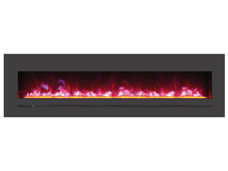 Sierra Flame 72" Linear Electric Fireplace with Steel Front