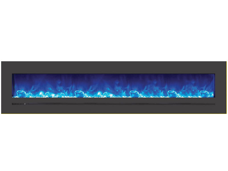 Sierra Flame 88" Linear Electric Fireplace with Steel Front