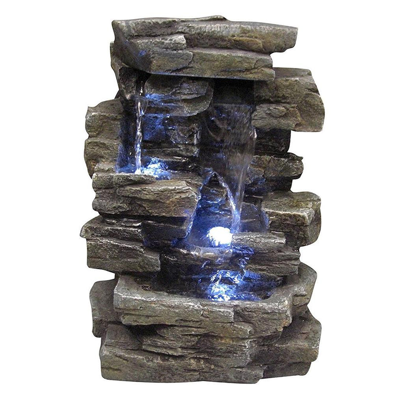 Cascading Tabletop Fountain with LED Lights