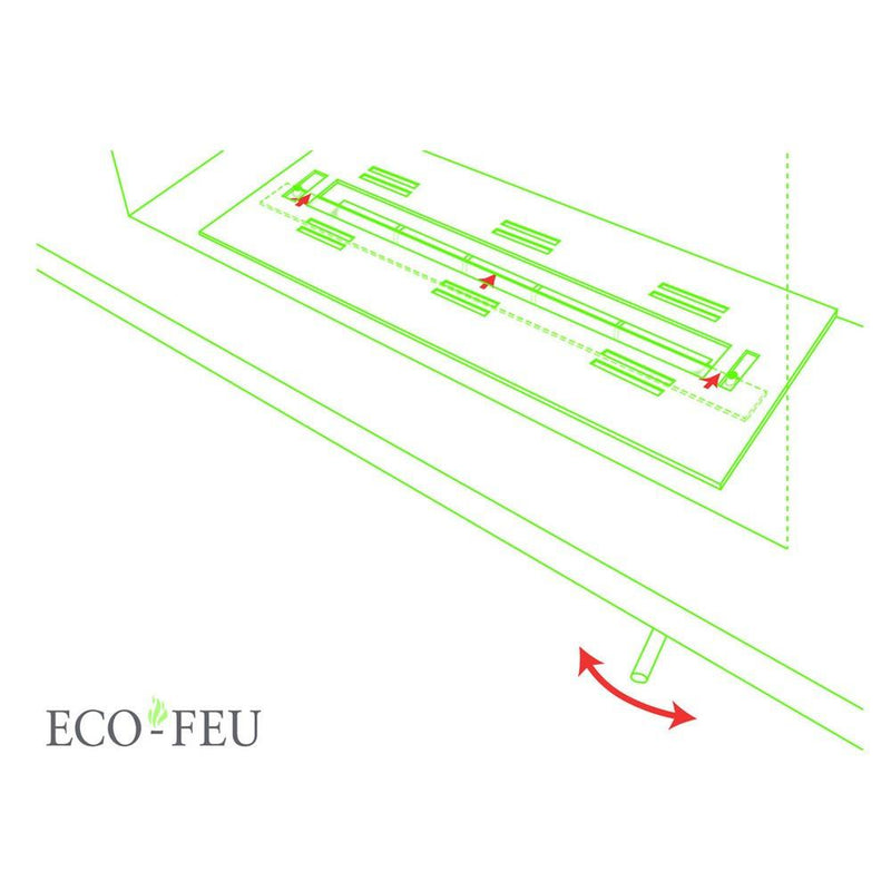 Eco-Feu Wellington 2-Sided Biofuel Fireplace - NO MAP FOR SS