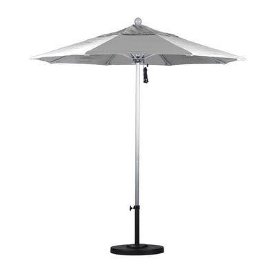 California Umbrella 7.5' Venture Series Patio Umbrella With Silver Anodized Aluminum Pole Fiberglass Ribs Push Lift With Olefin Fabric