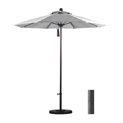 California Umbrella 7.5' Venture Series Patio Umbrella With Black Aluminum Pole Fiberglass Ribs Push Lift With Olefin Fabric