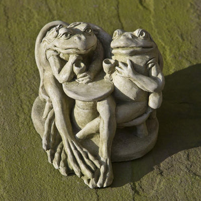 Wine Time Cast Stone Garden Statue | Frog Statue