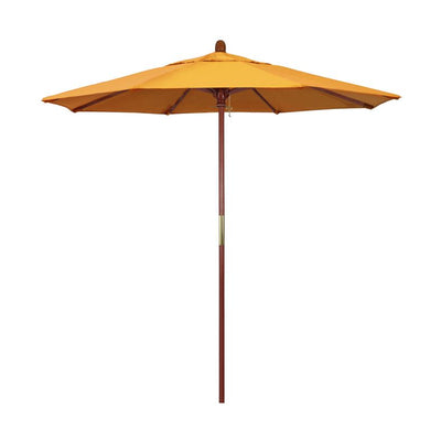 California Umbrella 7.5' Grove Series Patio Umbrella With Wood Pole Hardwood Ribs Push Lift With Pacifica Fabric