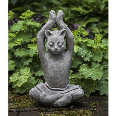 Yoga Cat Cast Stone Garden Statue