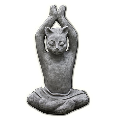 Yoga Cat Cast Stone Garden Statue