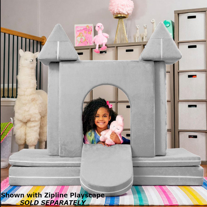 Jaxx Zipline PlayScape Castle Gate - Playtime Furniture for Imaginative Kids