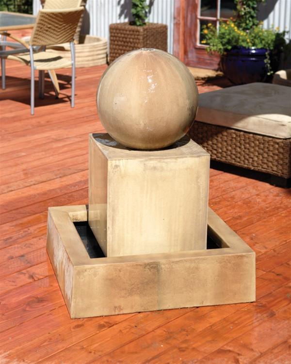 Block with Ball Fountain