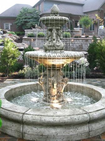 Cavalli Tiered Outdoor Fountain with Fiore Pond