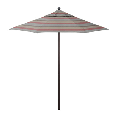 California Umbrella 7.5' Venture Series Patio Umbrella With Bronze Aluminum Pole Fiberglass Ribs Push Lift With Sunbrella Fabric