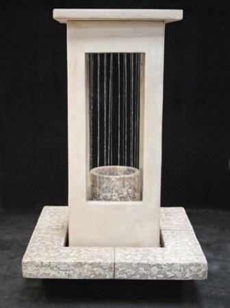 Smooth Curtain Rain Fountain, Short with Column