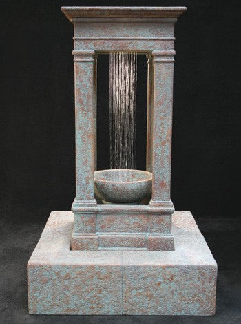Old World Center Rain Fountain, Tall with Bowl