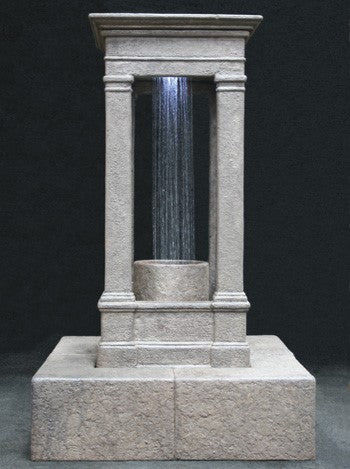 Old World Center Rain Fountain, Tall with Column